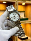 Tissot PRX 1853 (White Dial-Silver Chain)
